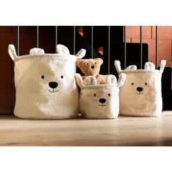 Childhome 3 paniers Teddy Écru
