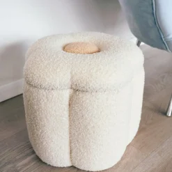 Childhome Pouf flowers Ecru