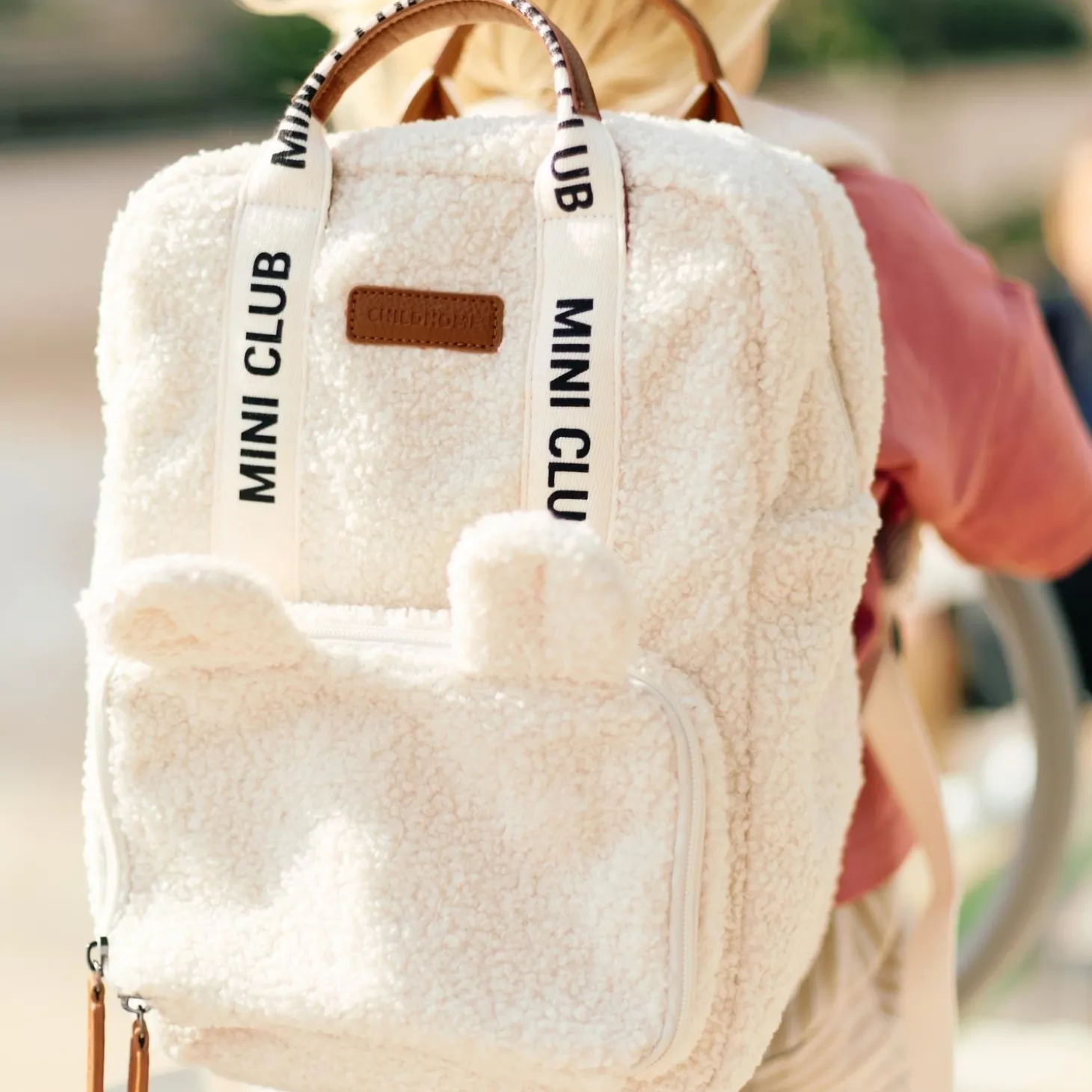 Childhome Sac à dos enfant Mini Club Signature Teddy Off White