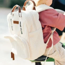 Childhome Sac à dos enfant Mini Club Signature Teddy Off White