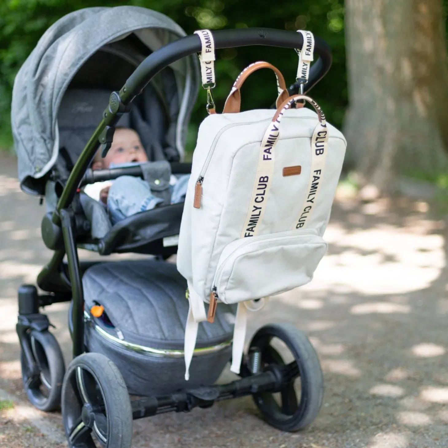 Childhome Sac à dos Family Club signature Écru