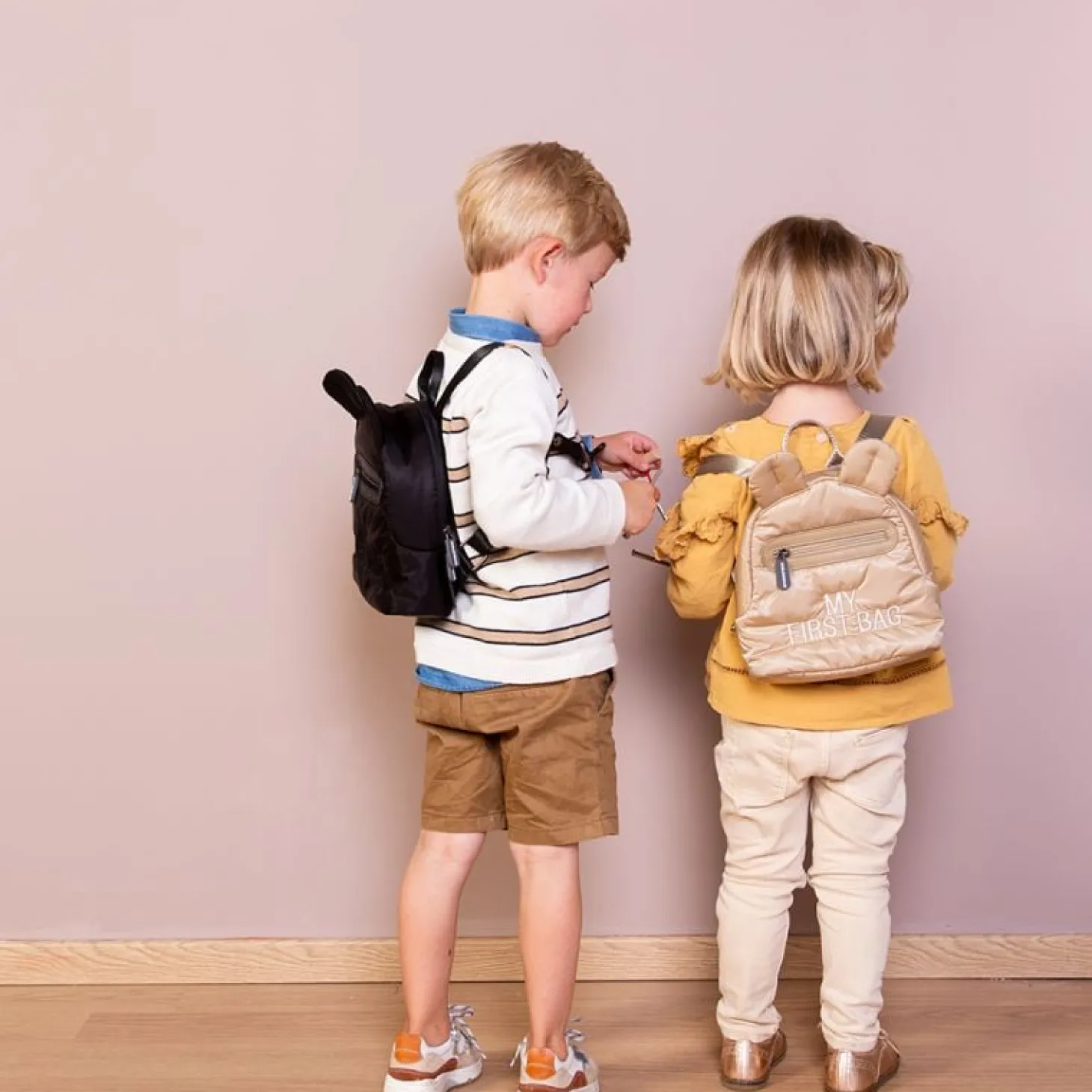 Childhome Sac à dos pour enfants My First Bag Matelassé Noir