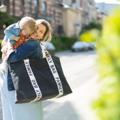 Childhome                    Sac à langer Family Bag signature canvas    black