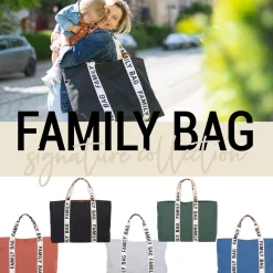 Childhome                    Sac à langer Family Bag signature canvas    black