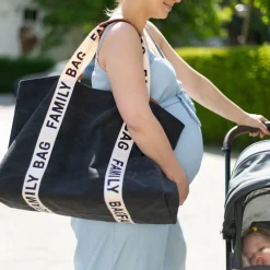 Childhome                    Sac à langer Family Bag signature canvas    black