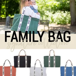 Childhome                    Sac à langer Family Bag signature canvas    Green