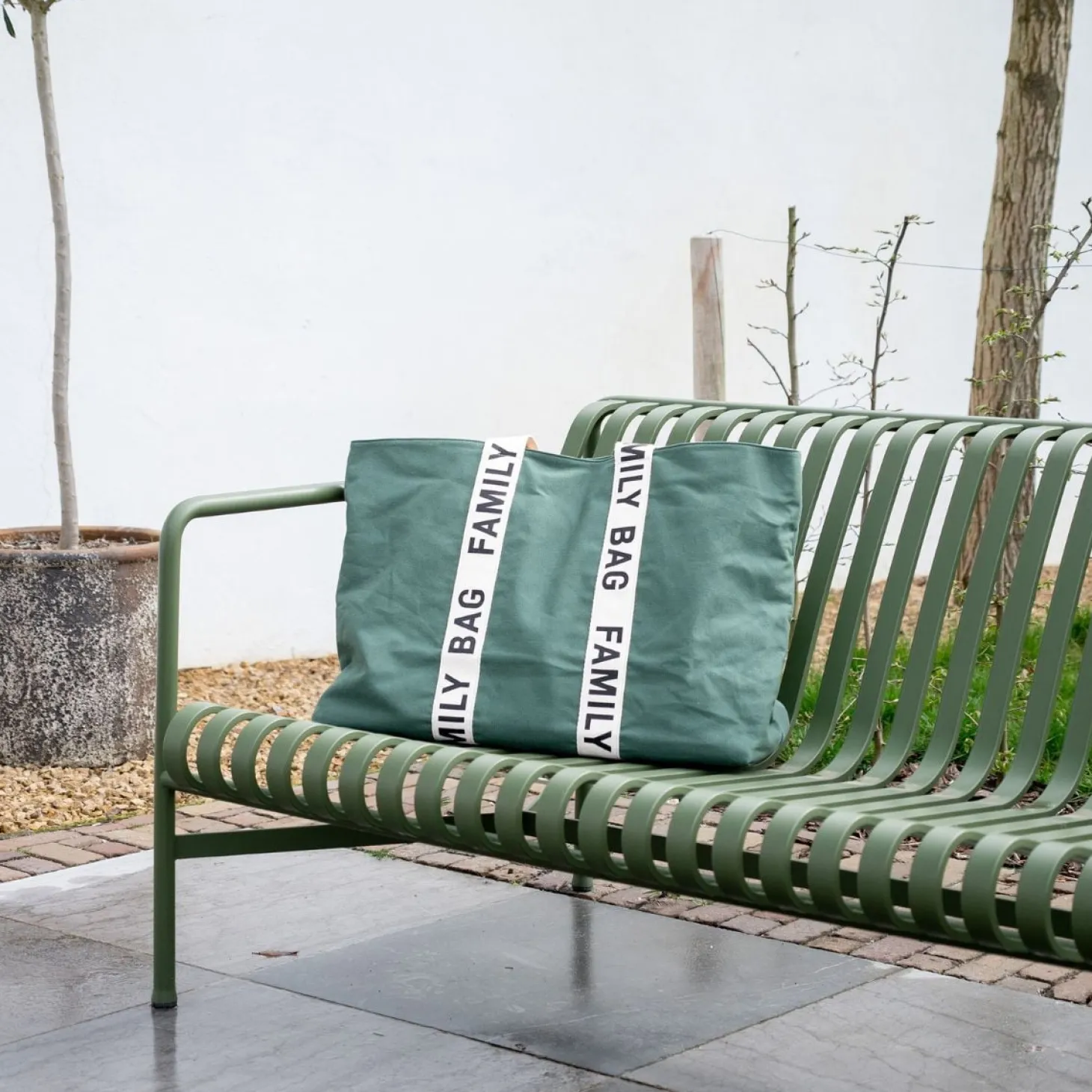 Childhome Sac à langer Family Bag signature canvas Green
