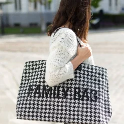 Childhome                    Sac à langer Family Bag pied de poule    Noir