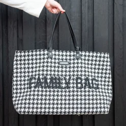 Childhome                    Sac à langer Family Bag pied de poule    Noir