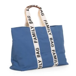 Childhome                    Sac à langer Family Bag signature canvas    Bleu