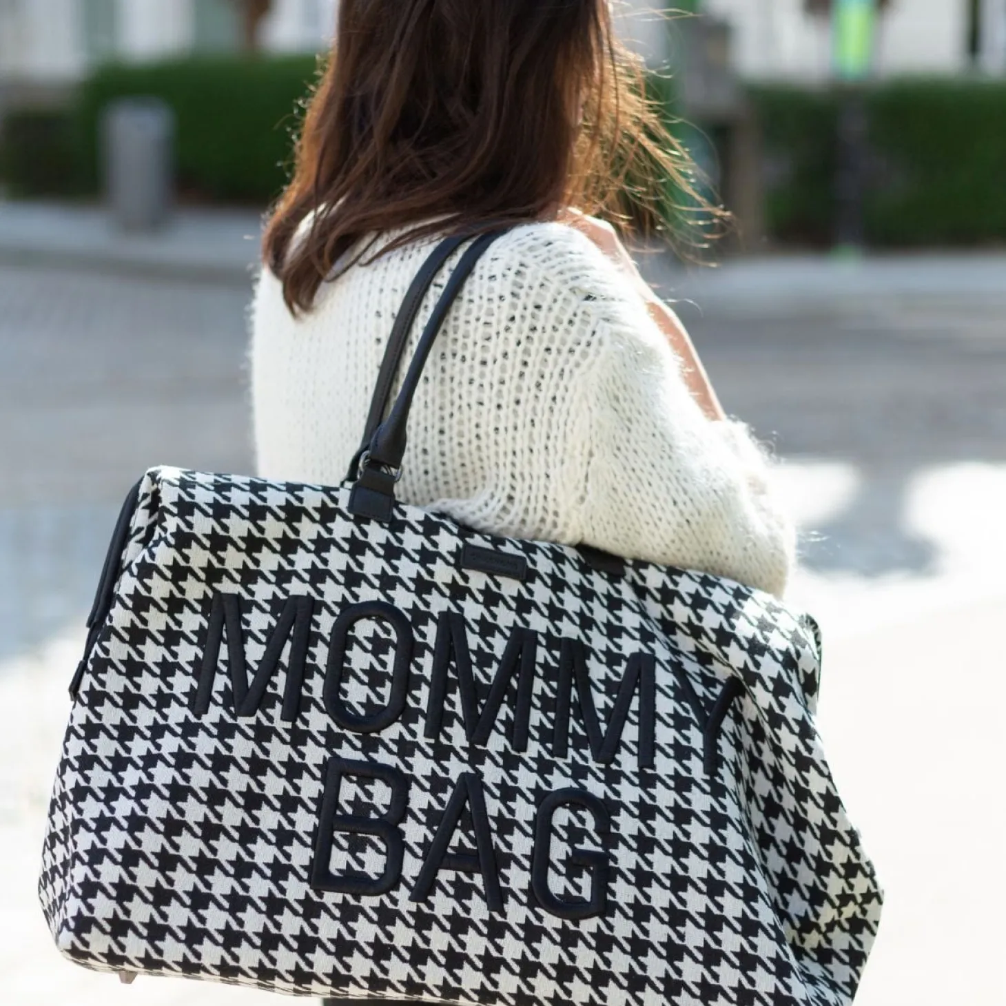 Childhome Sac à langer Mommy bag pied de poule Black