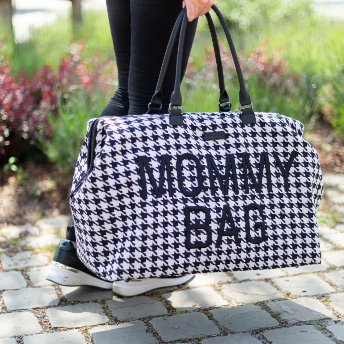 Childhome Sac à langer Mommy bag pied de poule Black