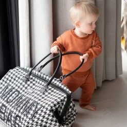 Childhome Sac à langer Mommy bag pied de poule Black