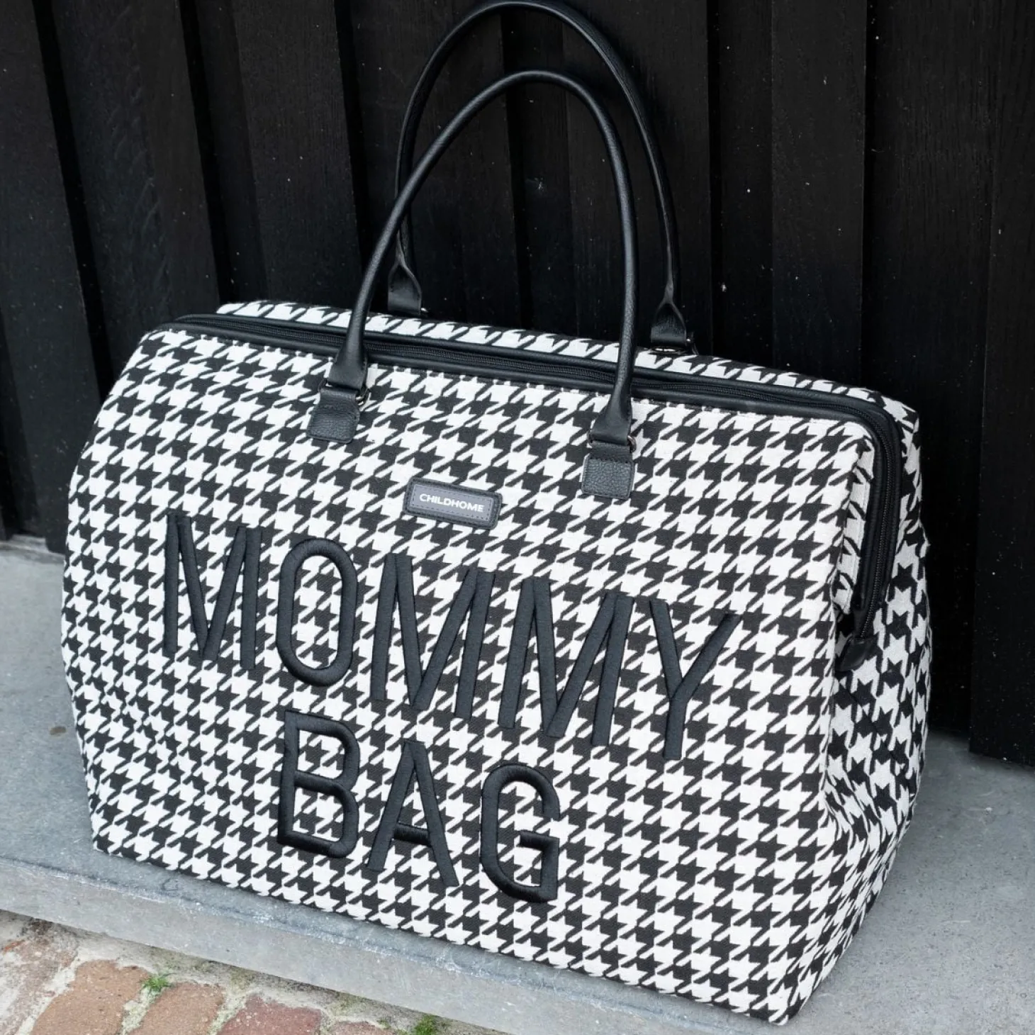 Childhome Sac à langer Mommy bag pied de poule Black