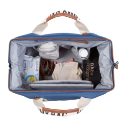 Childhome                    Sac à langer Mommy bag signature toile    blue