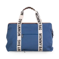 Childhome Sac à langer Mommy bag signature toile blue