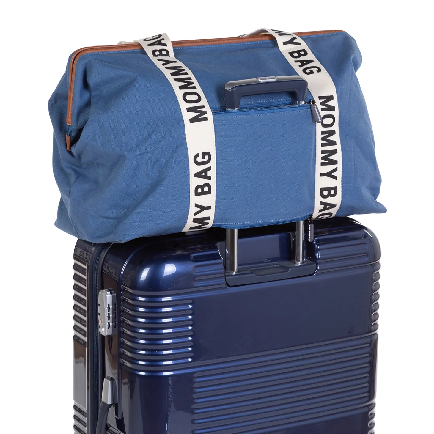 Childhome Sac à langer Mommy bag signature toile blue