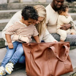 Childhome                    Sac à langer Mommy Bag Simili Cuir    Dark Brown