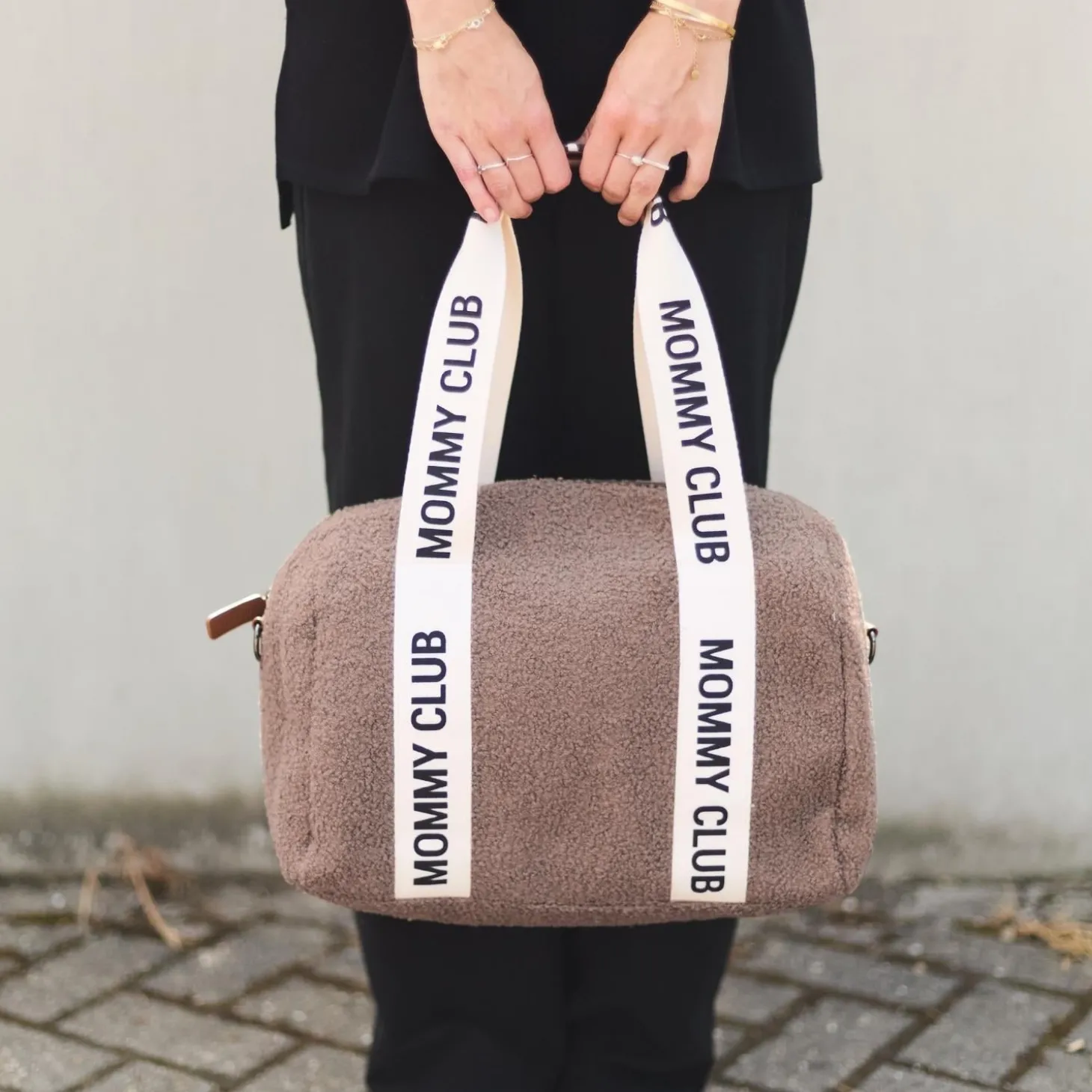 Childhome Sac à Langer Mommy Club Signature Teddy Soft Brown