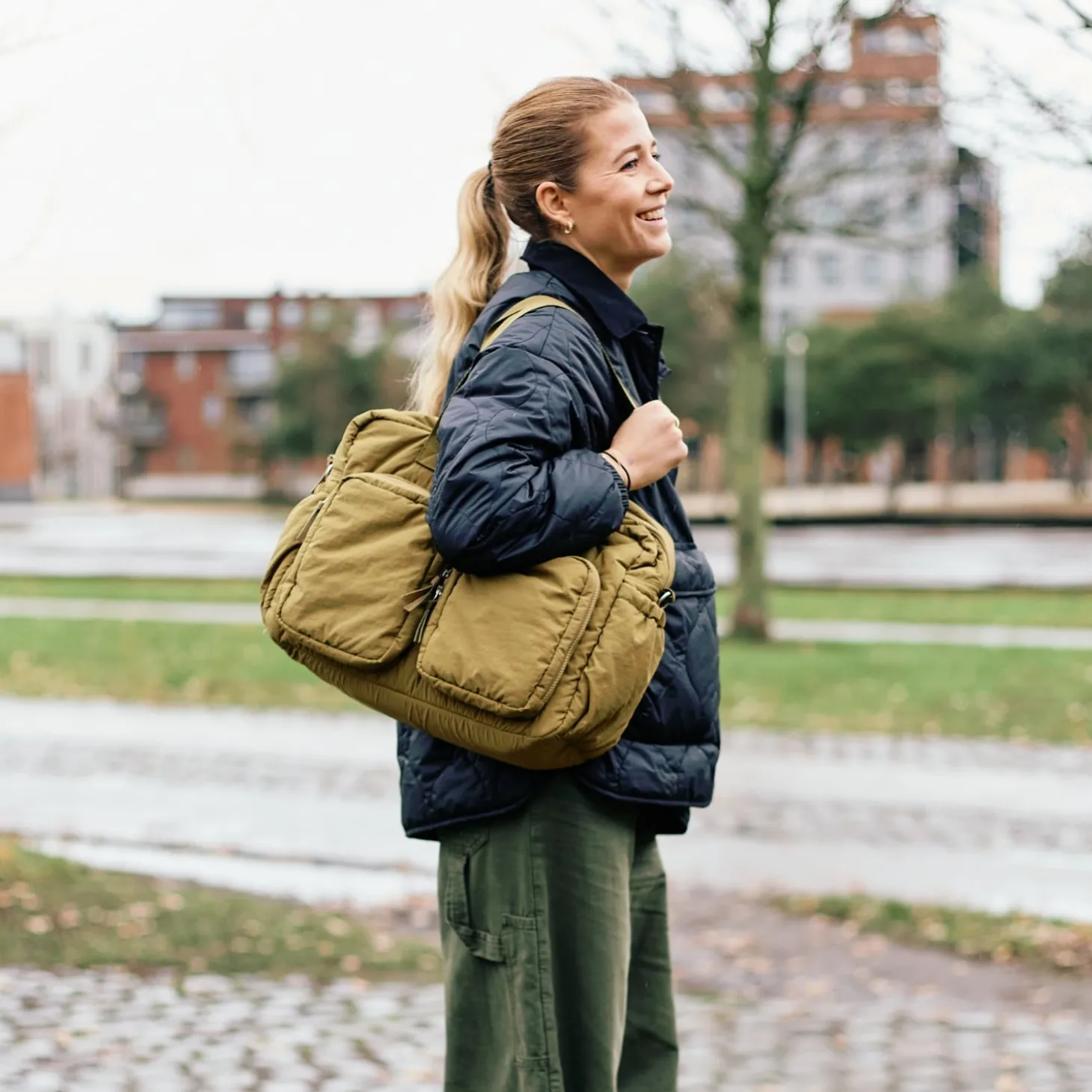Childhome Sac à Langer + Pochette Mellow Kaki