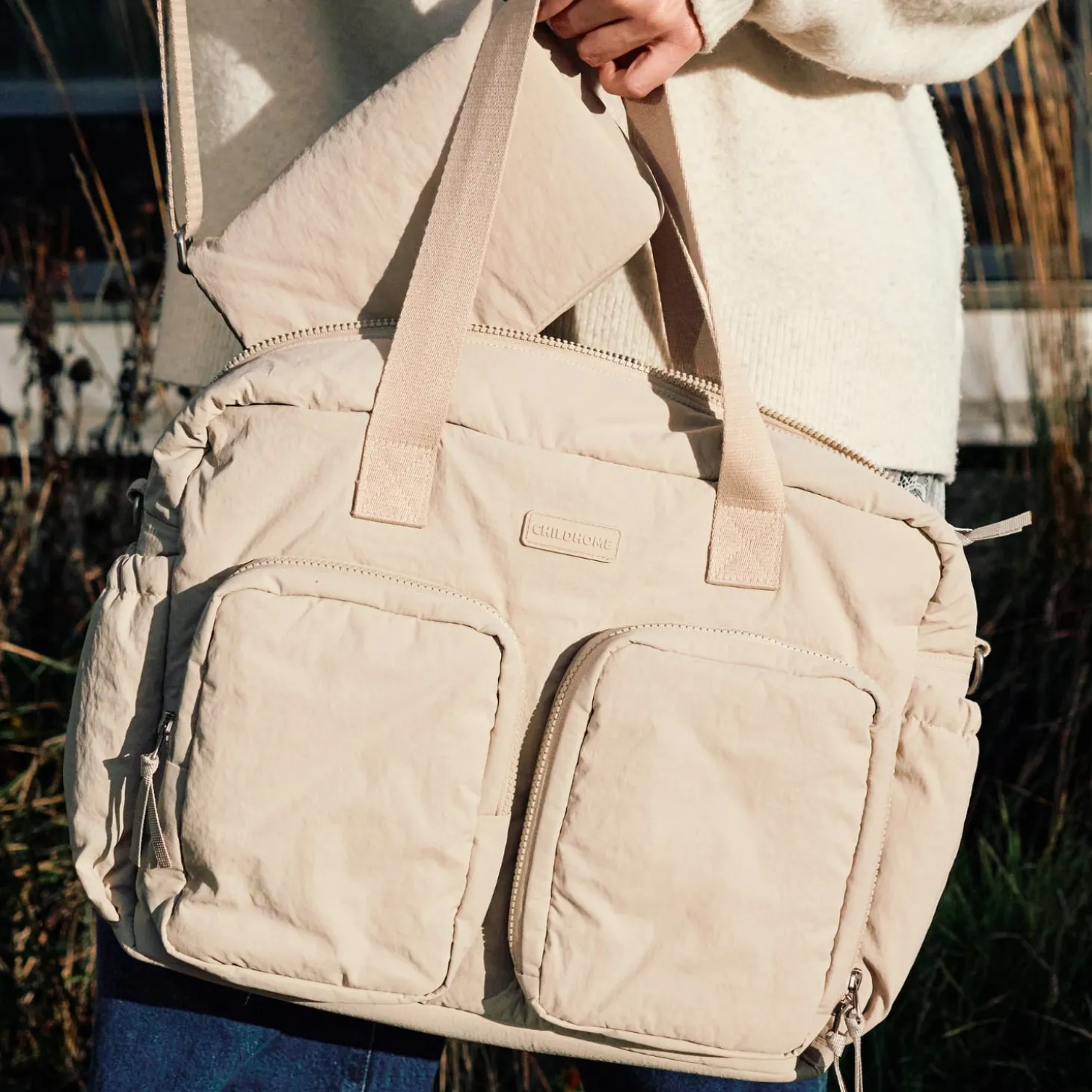 Childhome Sac à Langer + Pochette Mellow Beige