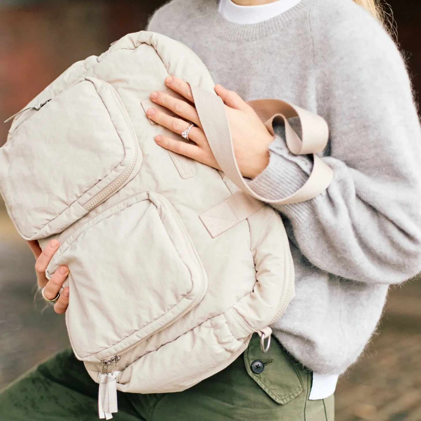 Childhome Sac à Langer + Pochette Mellow Beige