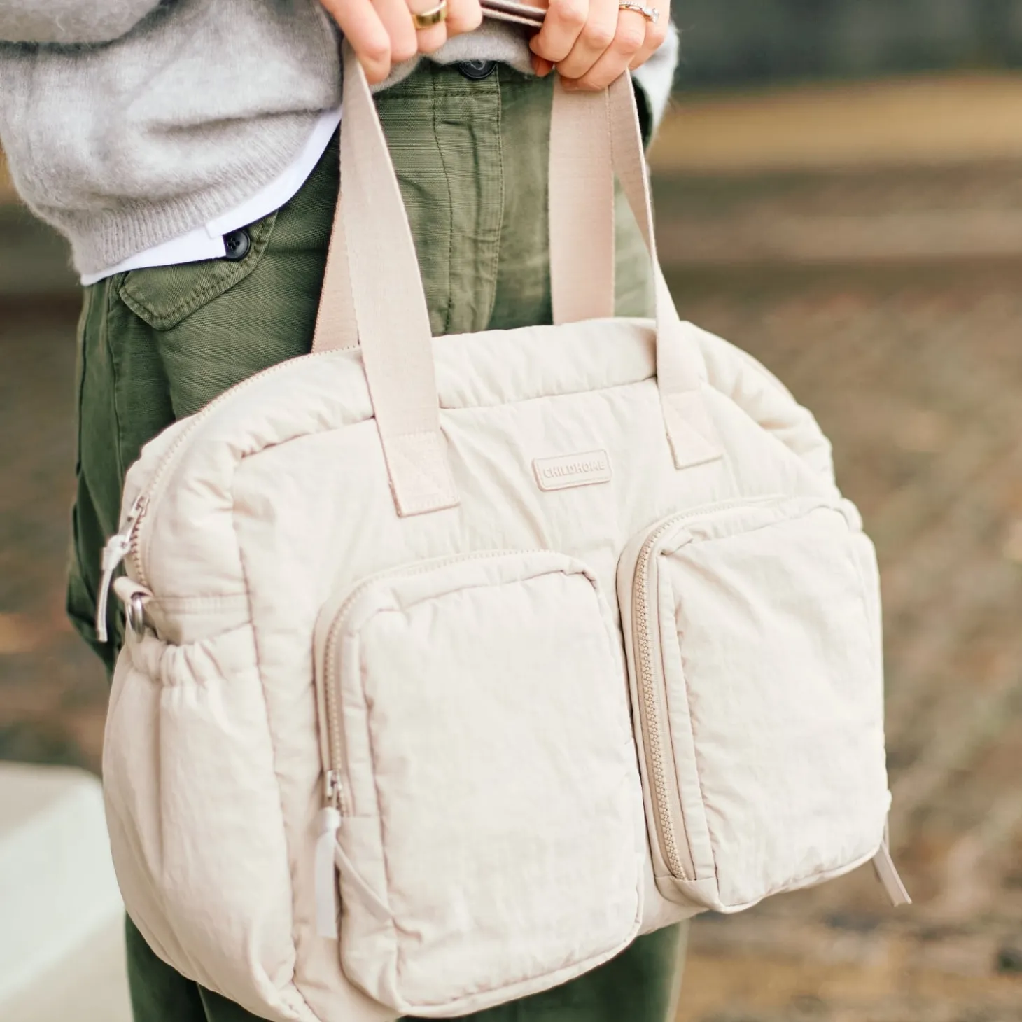 Childhome Sac à Langer + Pochette Mellow Beige