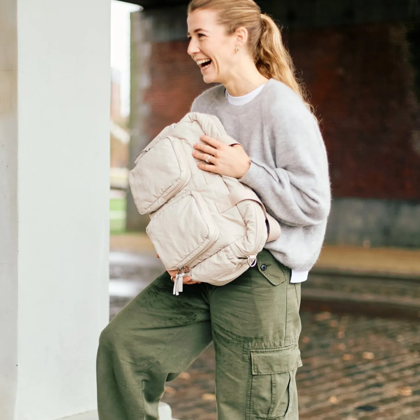 Childhome Sac à Langer + Pochette Mellow Beige