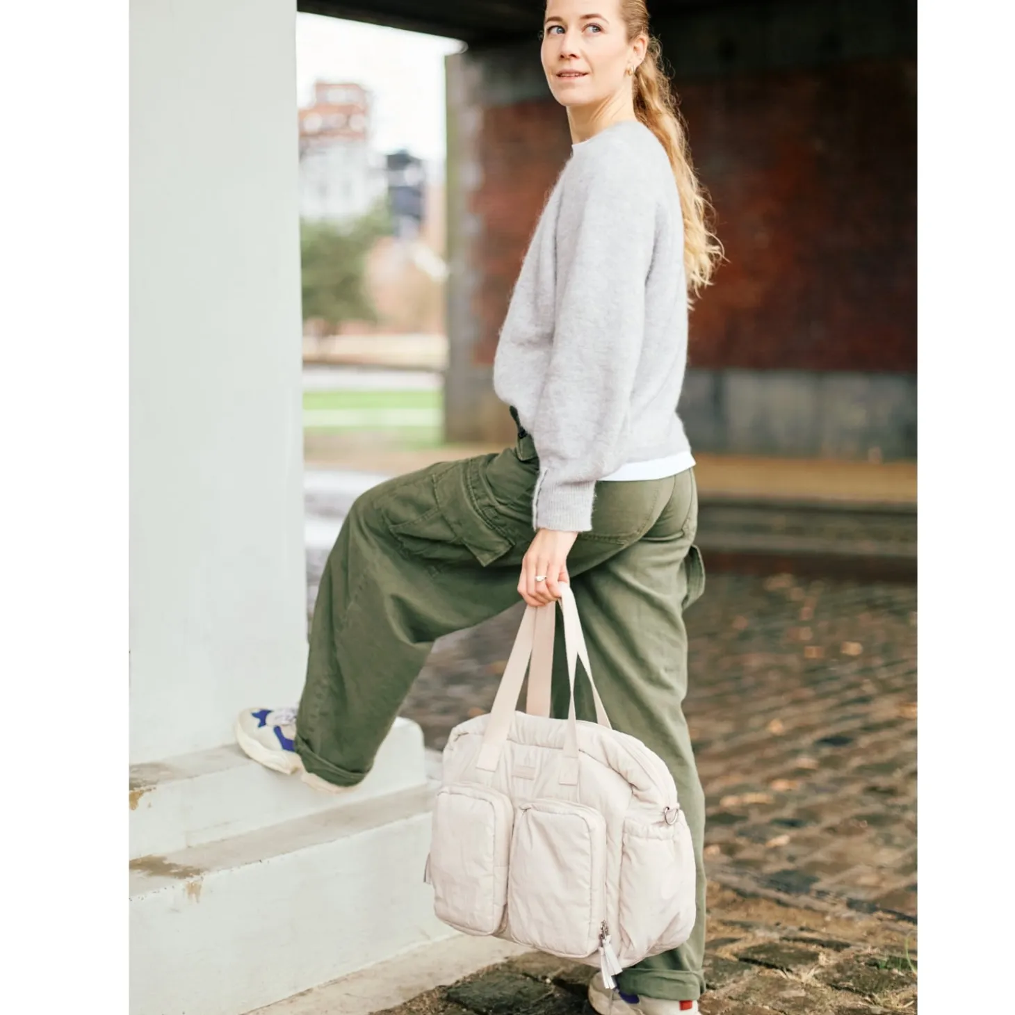 Childhome Sac à Langer + Pochette Mellow Beige