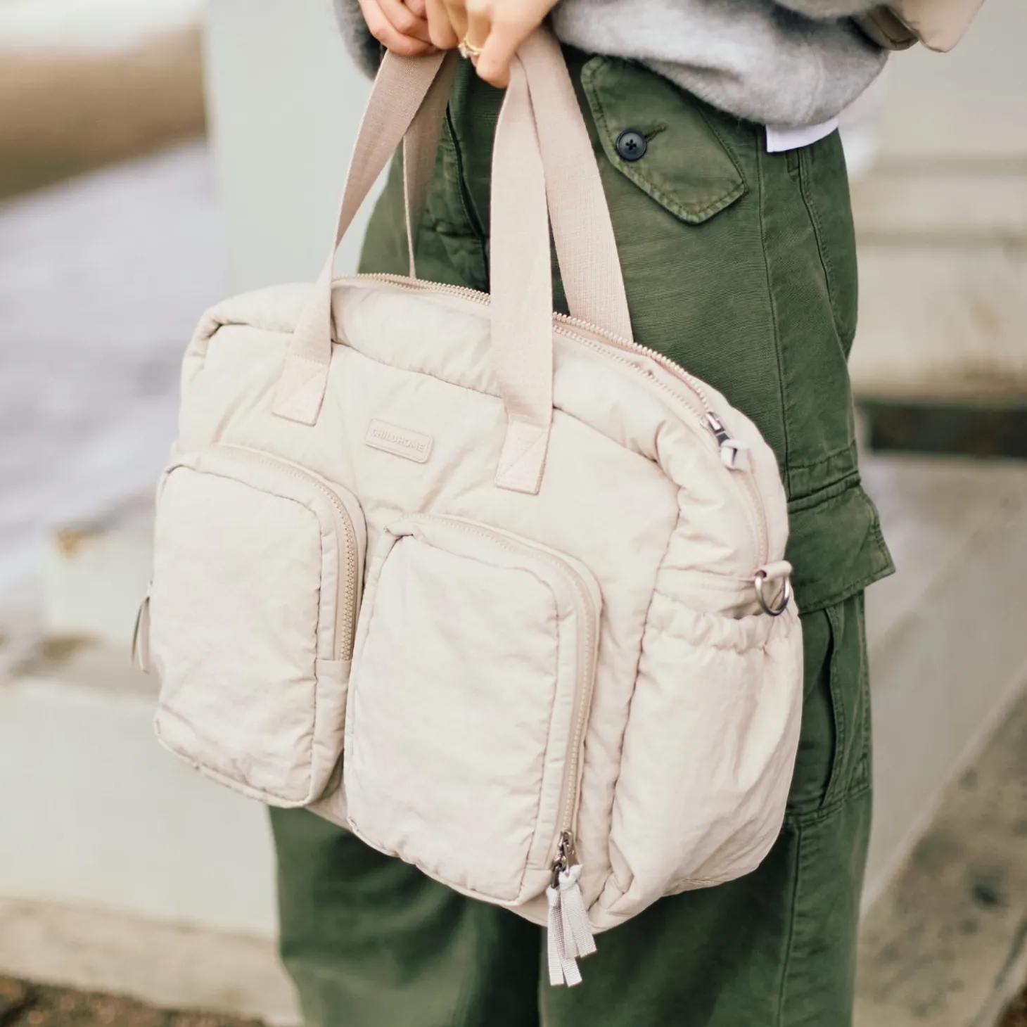 Childhome Sac à Langer + Pochette Mellow Beige