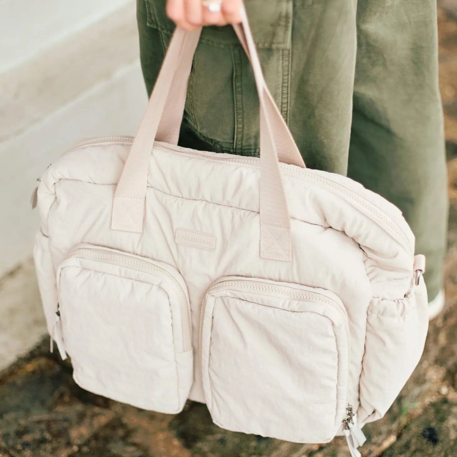 Childhome Sac à Langer + Pochette Mellow Beige