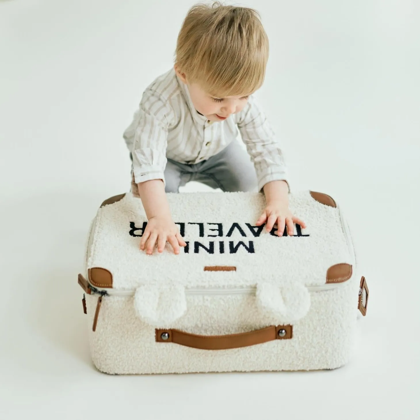 Childhome Valise d'enfant Mini Traveller Teddy Offwhite