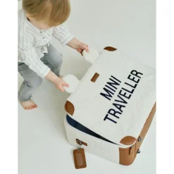 Childhome Valise d'enfant Mini Traveller Teddy Offwhite