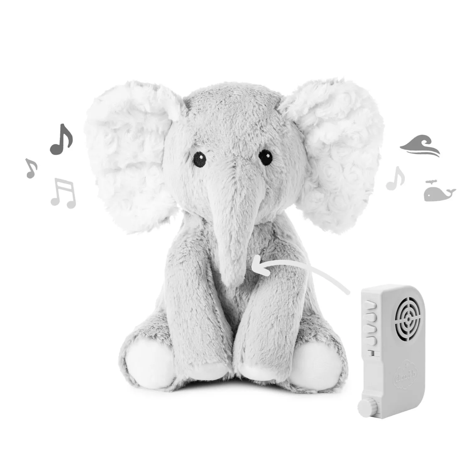 Cloud b Elliot Elephant™ Gris
