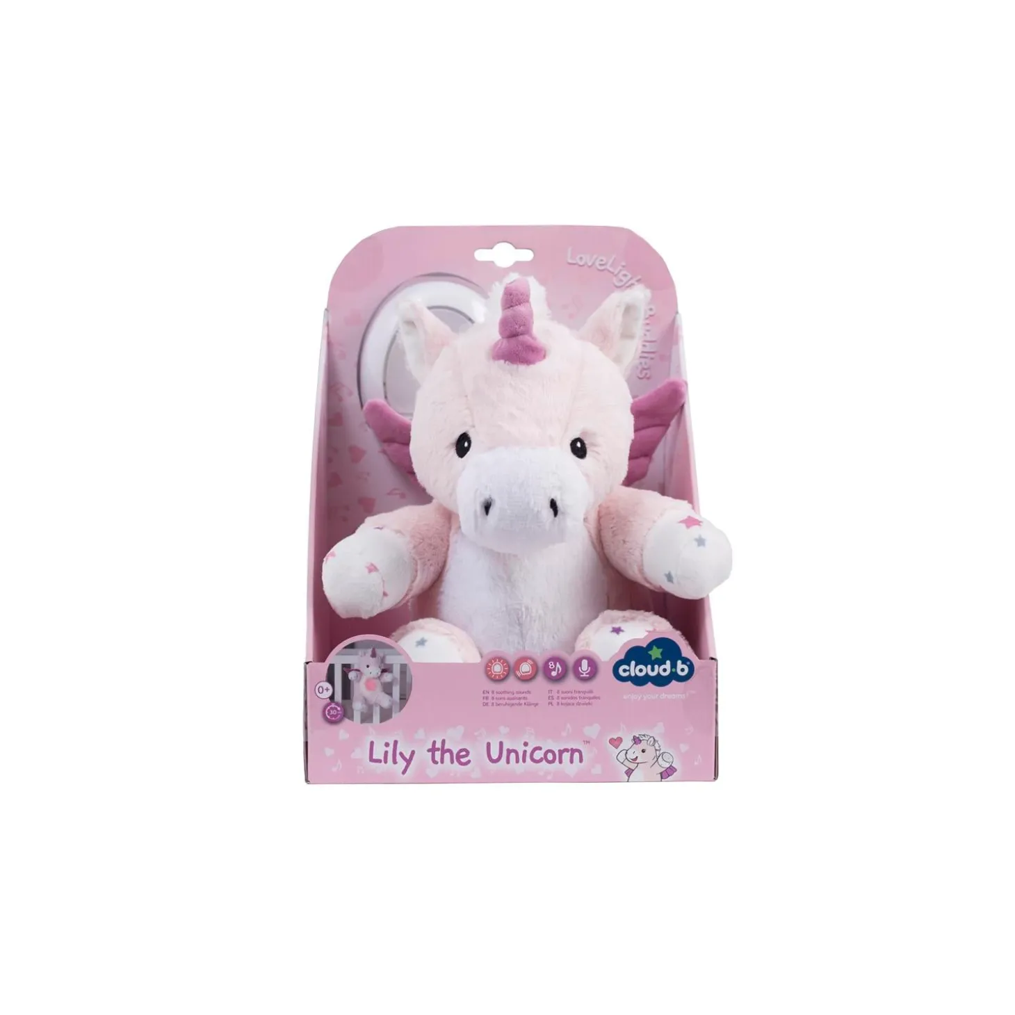 Cloud b Peluche veilleuse LoveLight Lily The Licorn