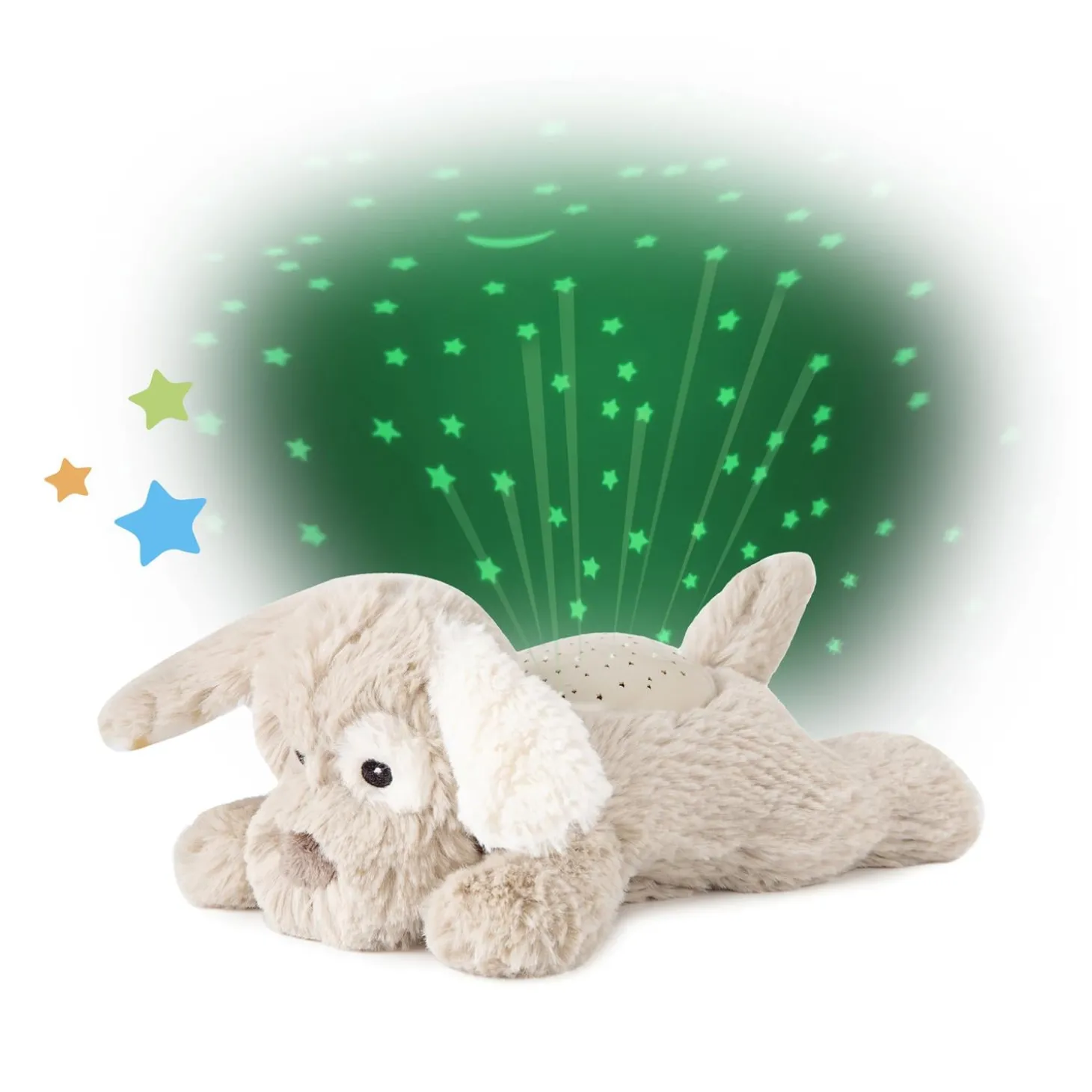 Cloud b Peluche veilleuse à projections étoilées Dream Buddies Patch Puppy Beige