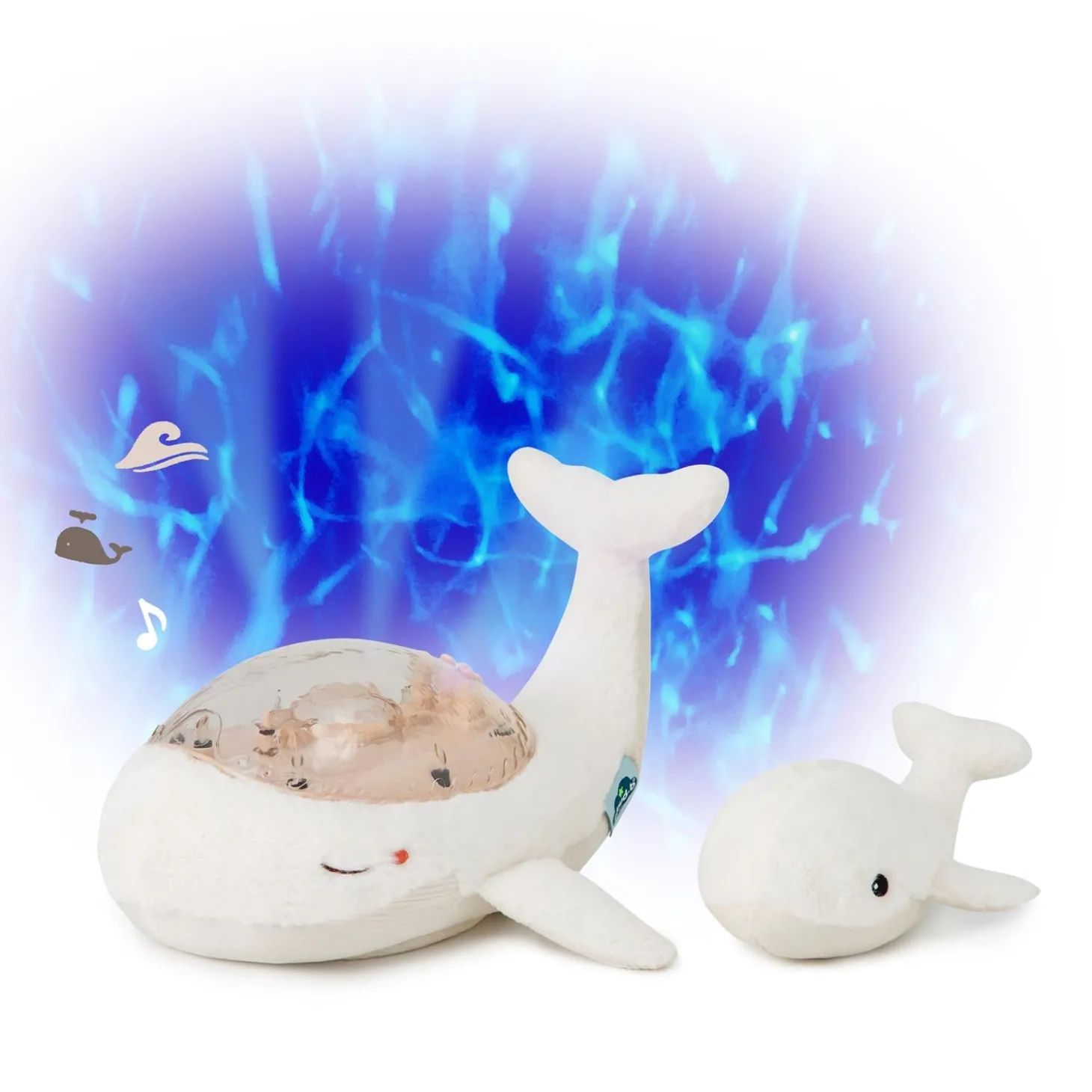 Cloud b Peluche veilleuse Tranquil Whale White Family