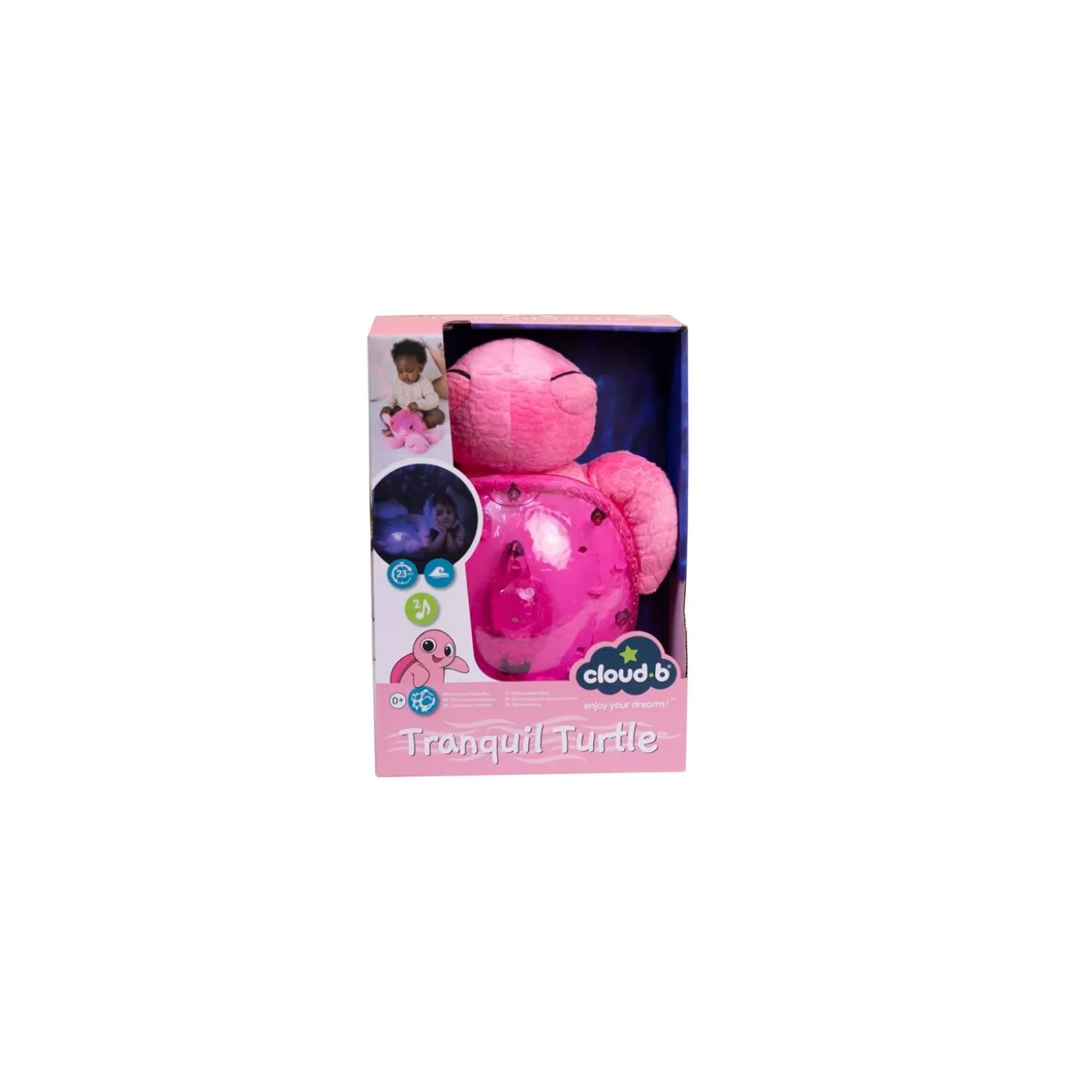 Cloud b Veilleuse projection musicale Tranquil Turtle Rose