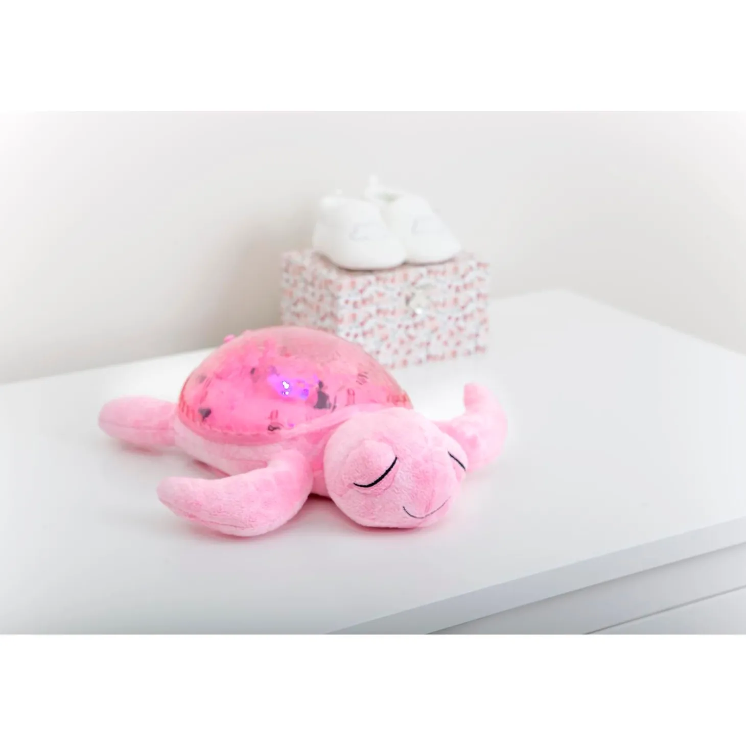 Cloud b Veilleuse projection musicale Tranquil Turtle Rose