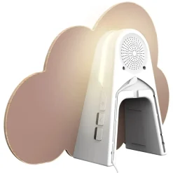 COLORLIGHT Veilleuse et Enceinte musicale en bois Nuage
