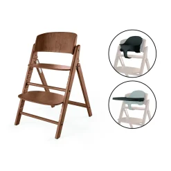 Cybex                    Chaise haute bébé Pliante et Évolutive Pack Click & Fold 3-en-1    All Natural Dark
