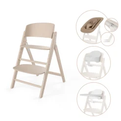Cybex Chaise Haute Click & Fold 4-en-1 All Natural Light