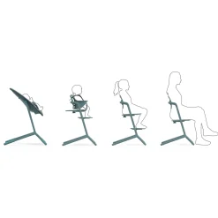 Cybex                    Chaise haute Lemo 4 en 1    Stone Blue