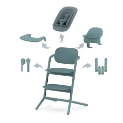 Cybex Chaise haute Lemo 4 en 1 Stone Blue