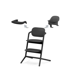 Cybex                    Chaise haute Lemo 3 en 1    Stunning Black