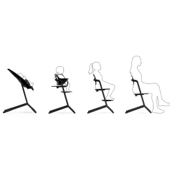 Cybex Chaise haute Lemo 3 en 1 Stunning Black