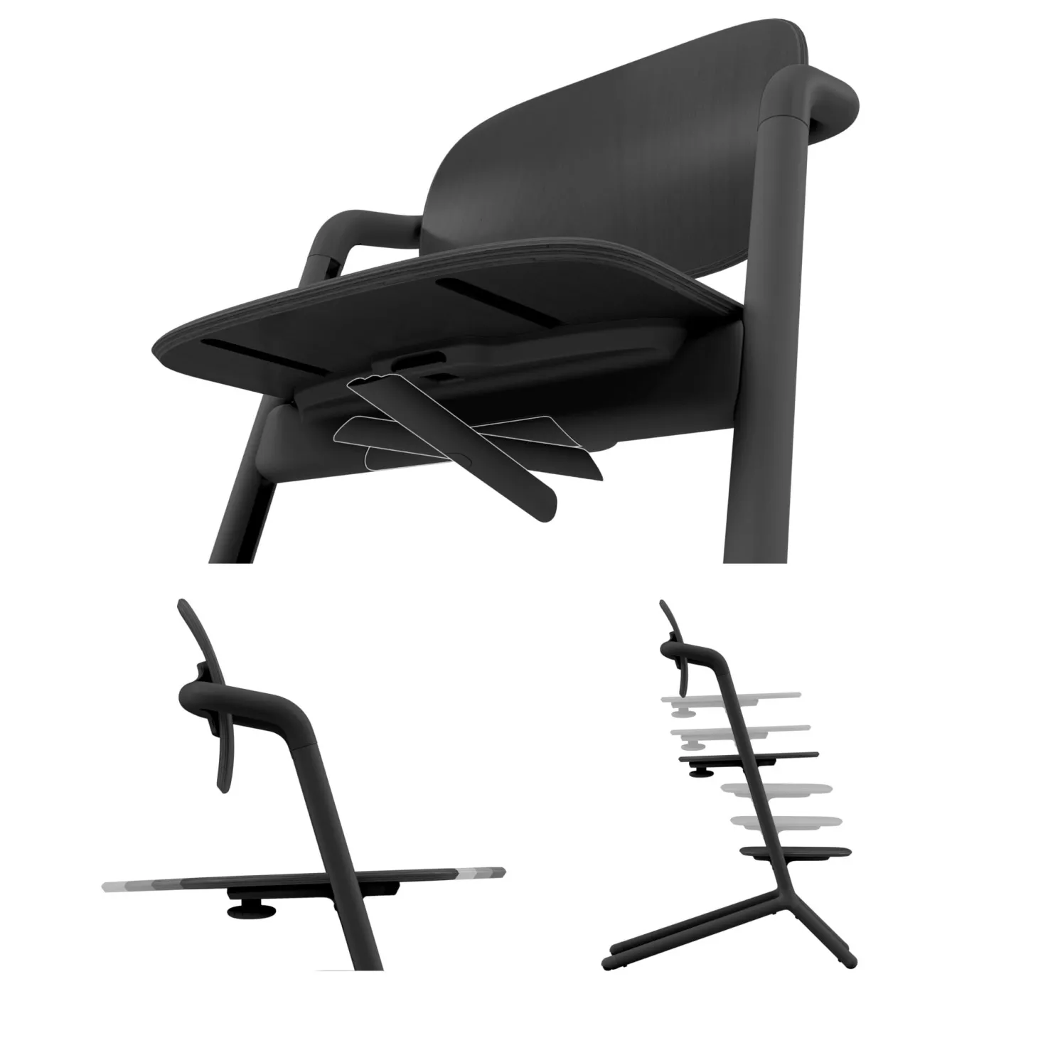 Cybex Chaise haute Lemo 3 en 1 Stunning Black