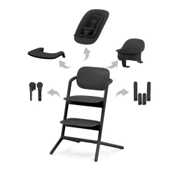 Cybex Chaise haute Lemo 4 en 1 Stunning Black