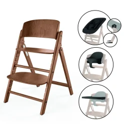 Cybex Chaise haute Évolutive Pliante Click & Fold 4-en-1 All Natural Dark