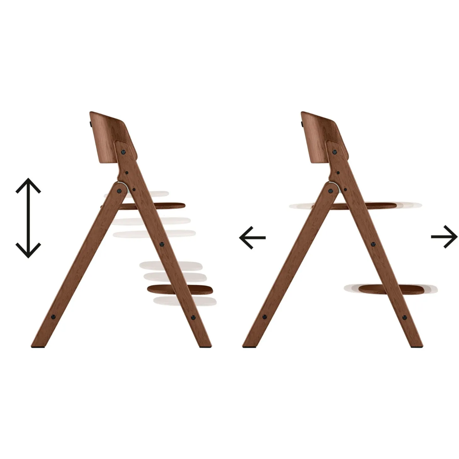 Cybex Chaise haute Évolutive Pliante Click & Fold 4-en-1 All Natural Dark